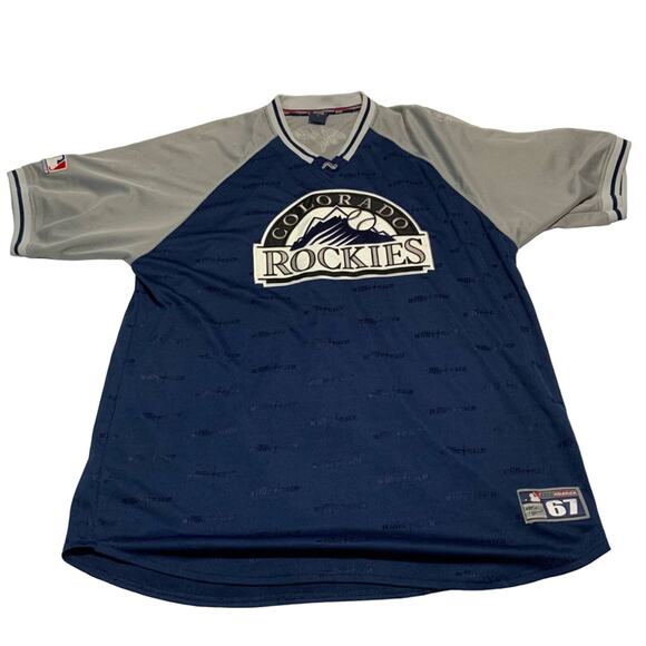 VINTAGE 90's COLORADO ROCKIES MLB WILLIE ESCO NAS HIP HOP JERSEY XL CLEAN - Picture 1 of 12